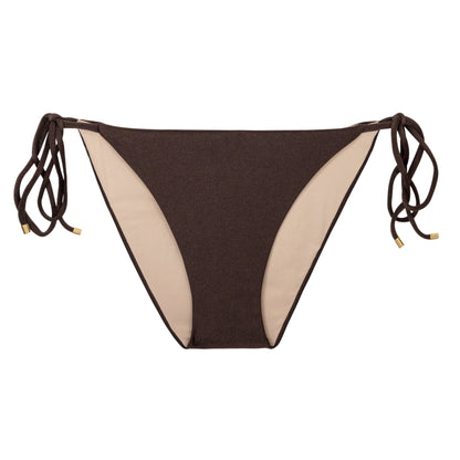 Product Front: Rio De Sol Bikini Bottoms Bottom Shimmer-Coffee Ibiza-Comfy