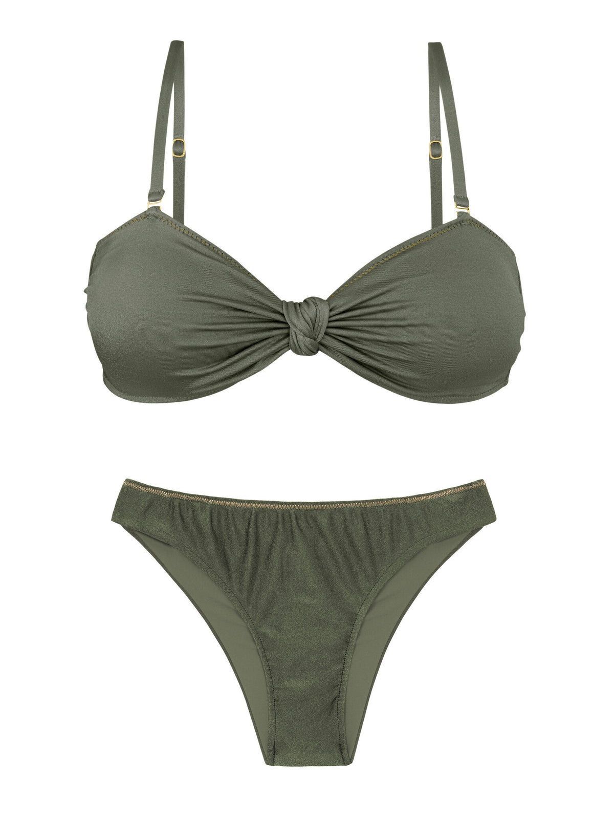 Product Front: Rio De Sol Two Piece Swimwear Set Croco Bandeau-Joy Essential