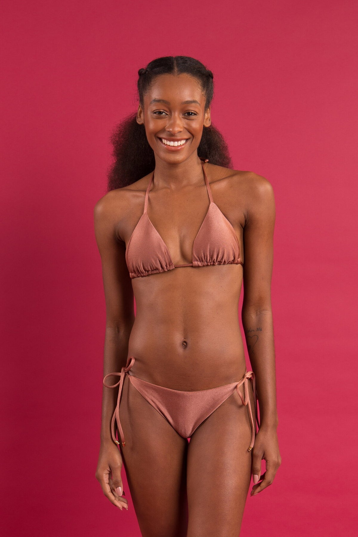 Image 11: Rio De Sol Bikini Bottoms Bottom Shimmer-Copper Ibiza-Comfy