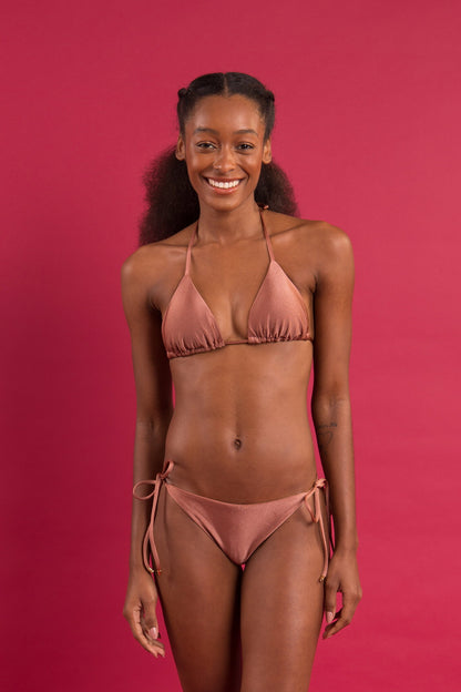 Image 11: Rio De Sol Bikini Bottoms Bottom Shimmer-Copper Ibiza-Comfy