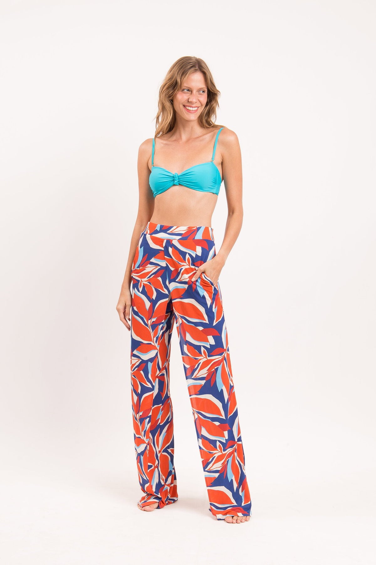 Image 10: Rio De Sol Pants Leaves Wide Pants