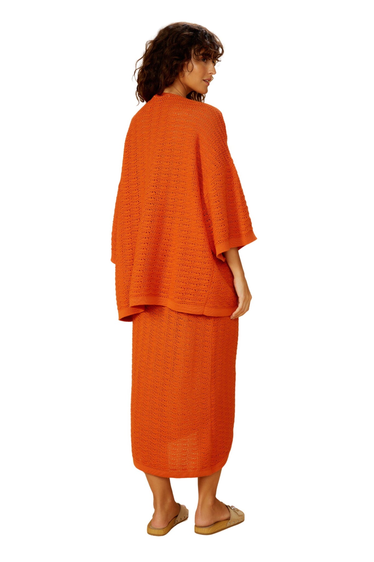 Image 05: Blueman Skirts Laranja-Tricot Saia