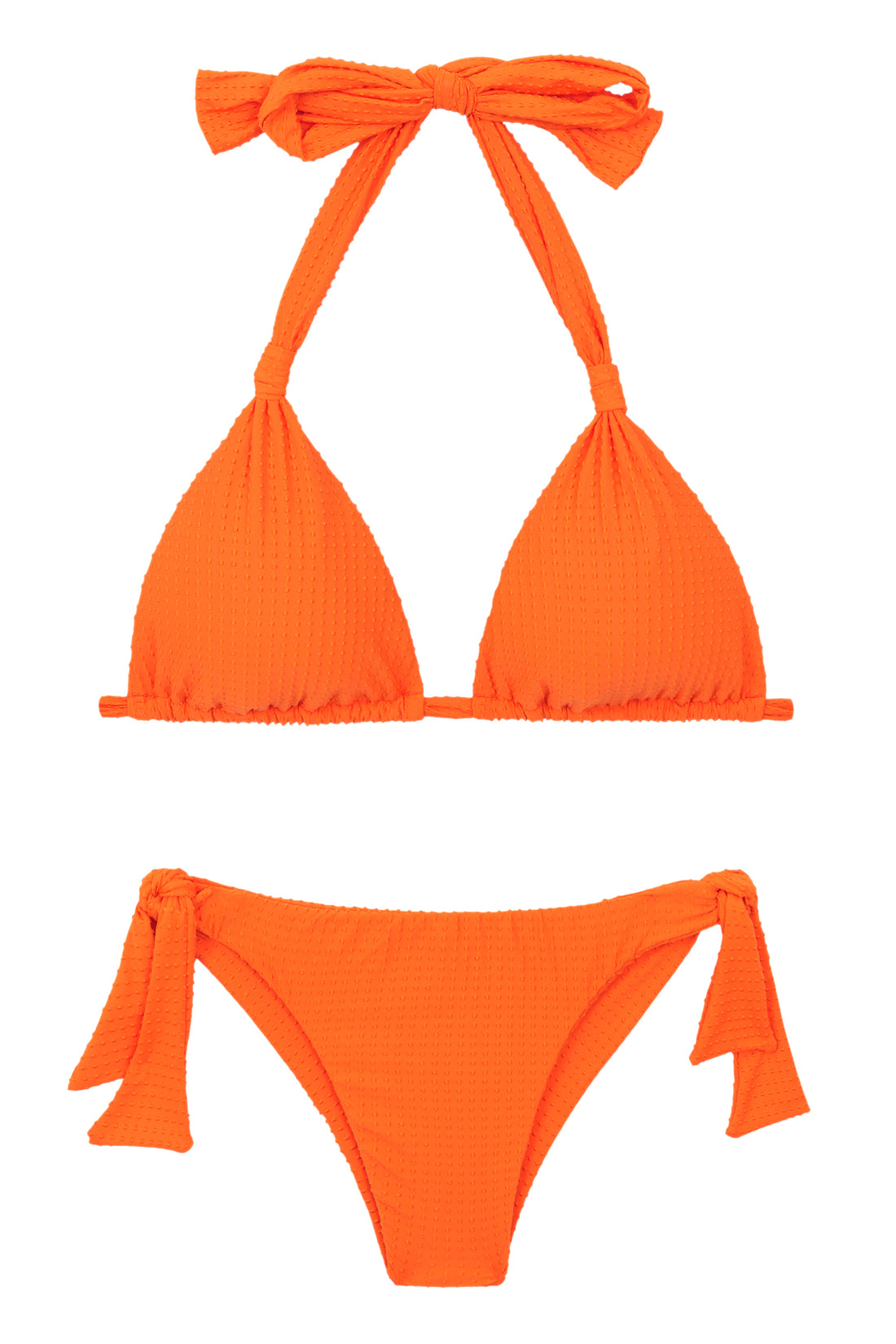 Product Front: Rio De Sol Two Piece Swimwear Set Dots-Orange Mel Italy