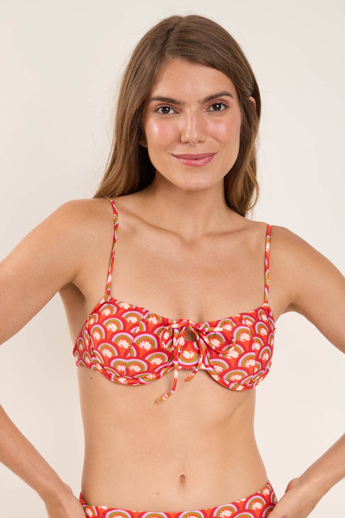 Gallery: Rio De Sol Bikini Tops Top Floral-Scales Balconet-Tie