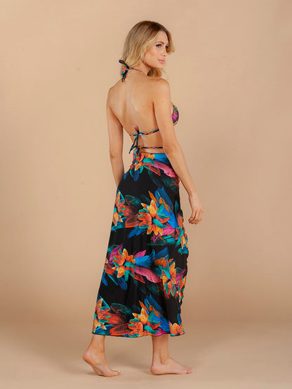Image 05: Lua Morena Midi Dresses Multiformas Argola Uv Brinco Preto