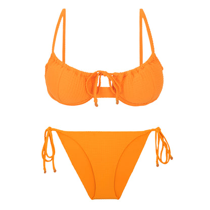 Product Front: Rio De Sol Two Piece Swimwear Set Dots-Mango Balconet-Tie Ibiza-Comfy
