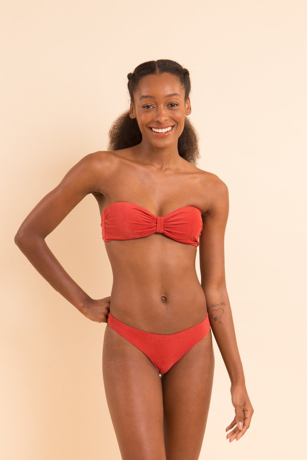 Image 10: Rio De Sol Two Piece Swimwear Set Malibu-Chili Bandeau-Duo Essential