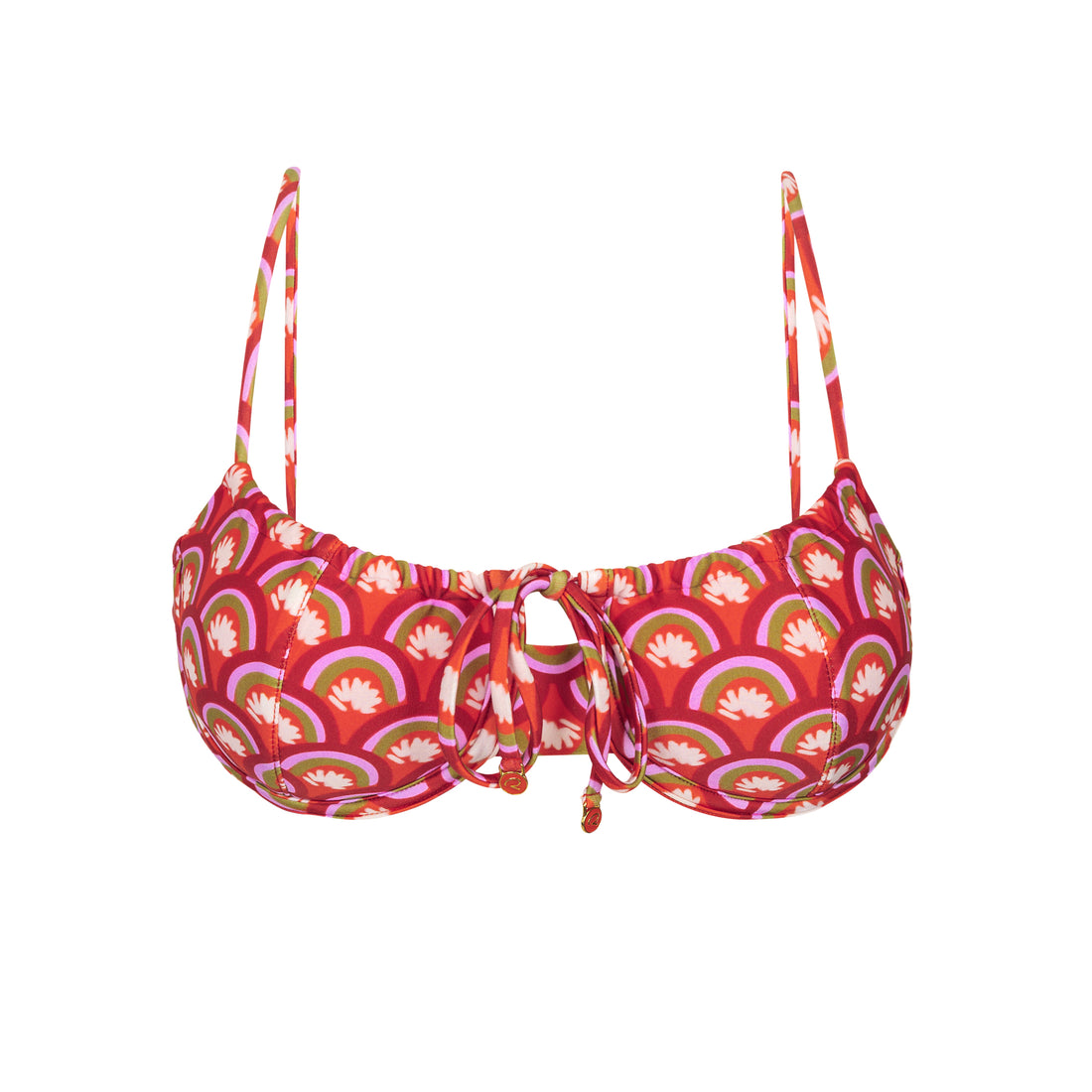 Product Front: Rio De Sol Bikini Tops Top Floral-Scales Balconet-Tie