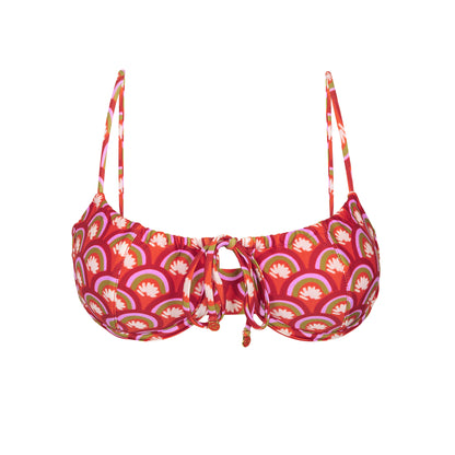 Product Front: Rio De Sol Bikini Tops Top Floral-Scales Balconet-Tie