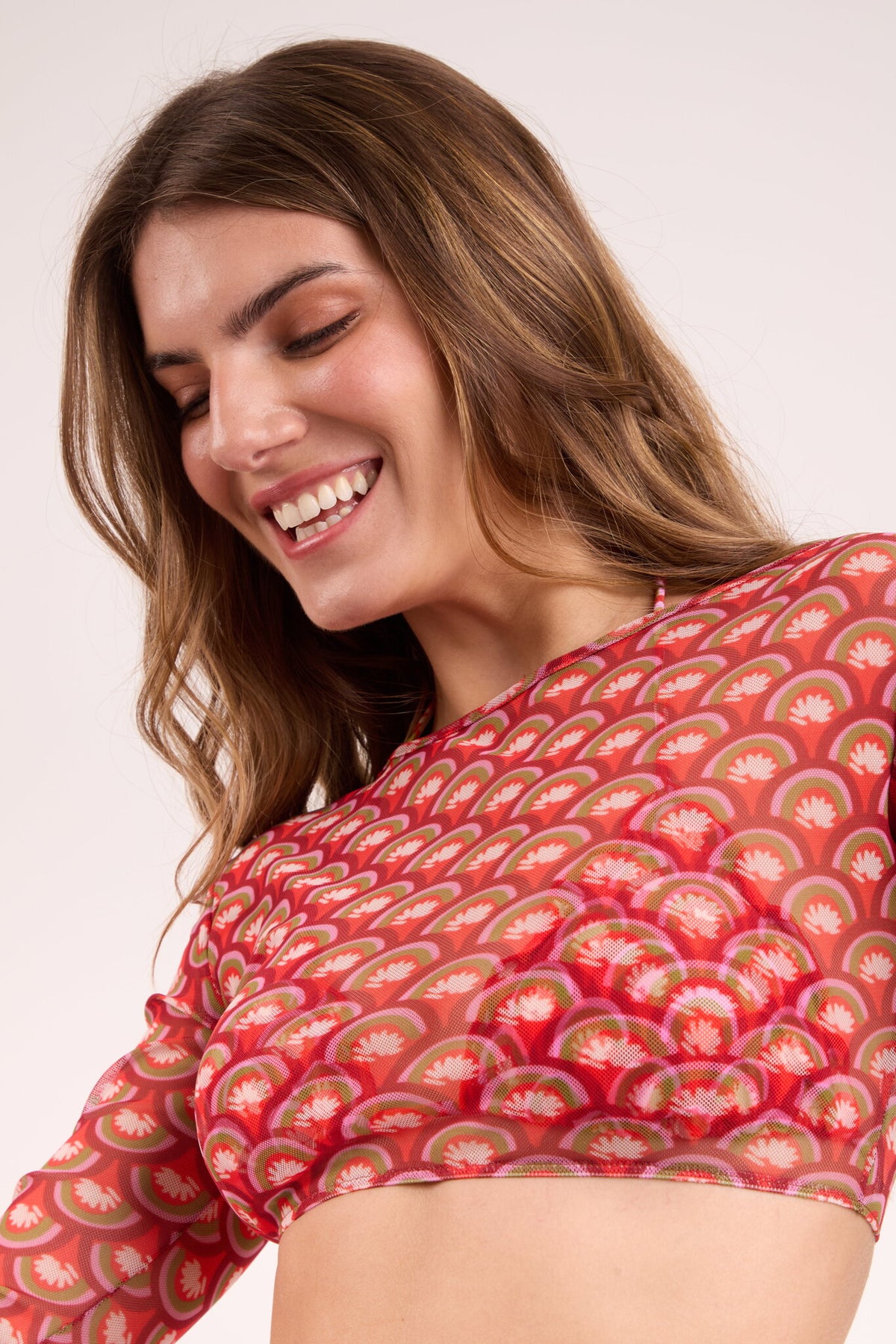 Image 07: Rio De Sol Beach Tops Floral-Scales Top Harper