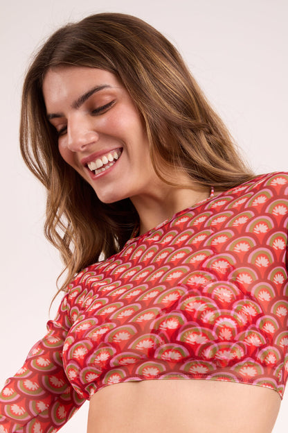 Image 07: Rio De Sol Beach Tops Floral-Scales Top Harper