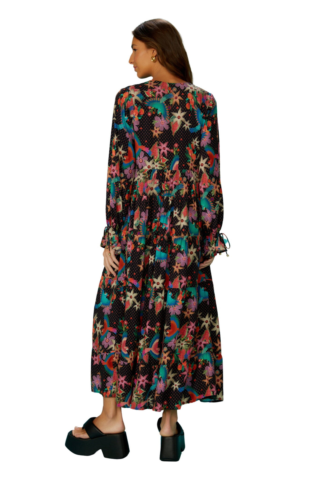 Model Back: Blueman Maxi Dresses Vestido Baile Das Araras