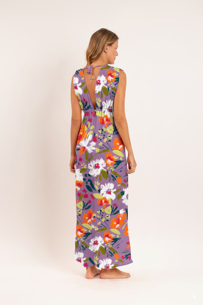 Model Back: Rio De Sol Maxi Dresses Garden-Flower Long Dress Soleil