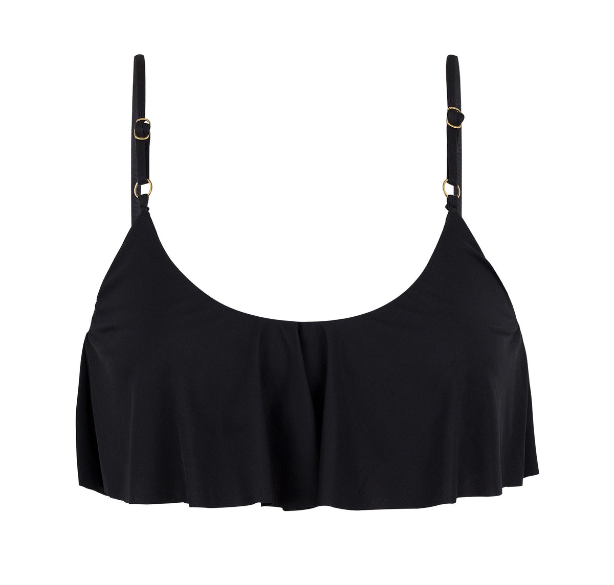 Product Front: Rio De Sol Bikini Tops Top Leopardo Black Babado