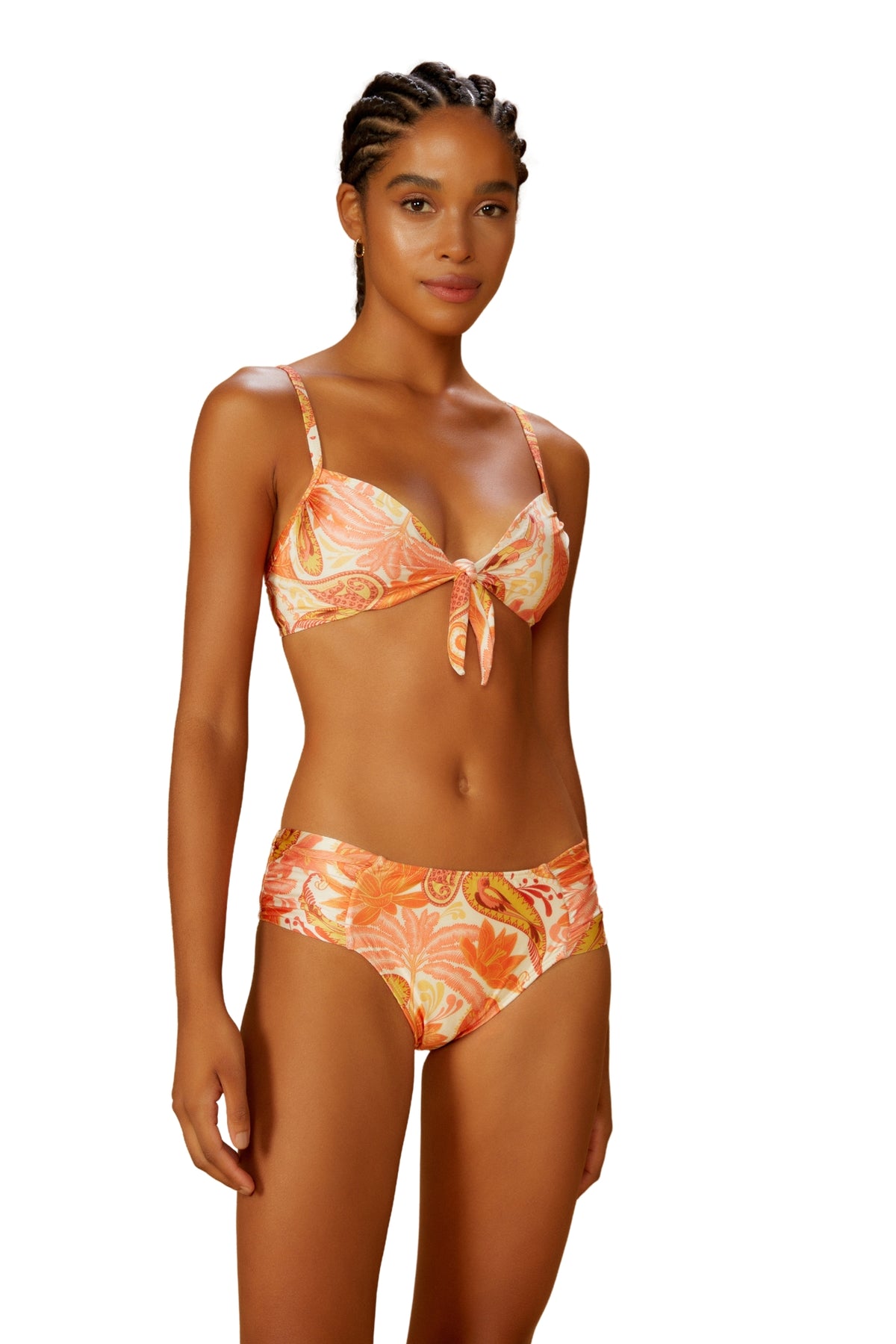 Model Front: Blueman Bikini Bottoms Bottom Florest-Salmao Max-Prado