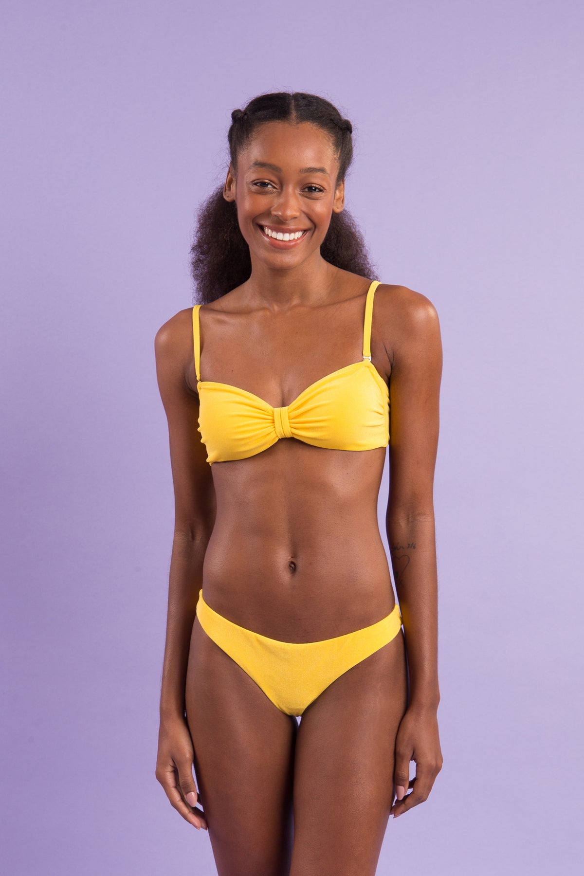 Image 09: Rio De Sol Two Piece Swimwear Set Malibu-Yellow Bandeau-Duo Essential