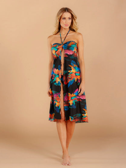 Image 06: Lua Morena Midi Dresses Multiformas Argola Uv Brinco Preto