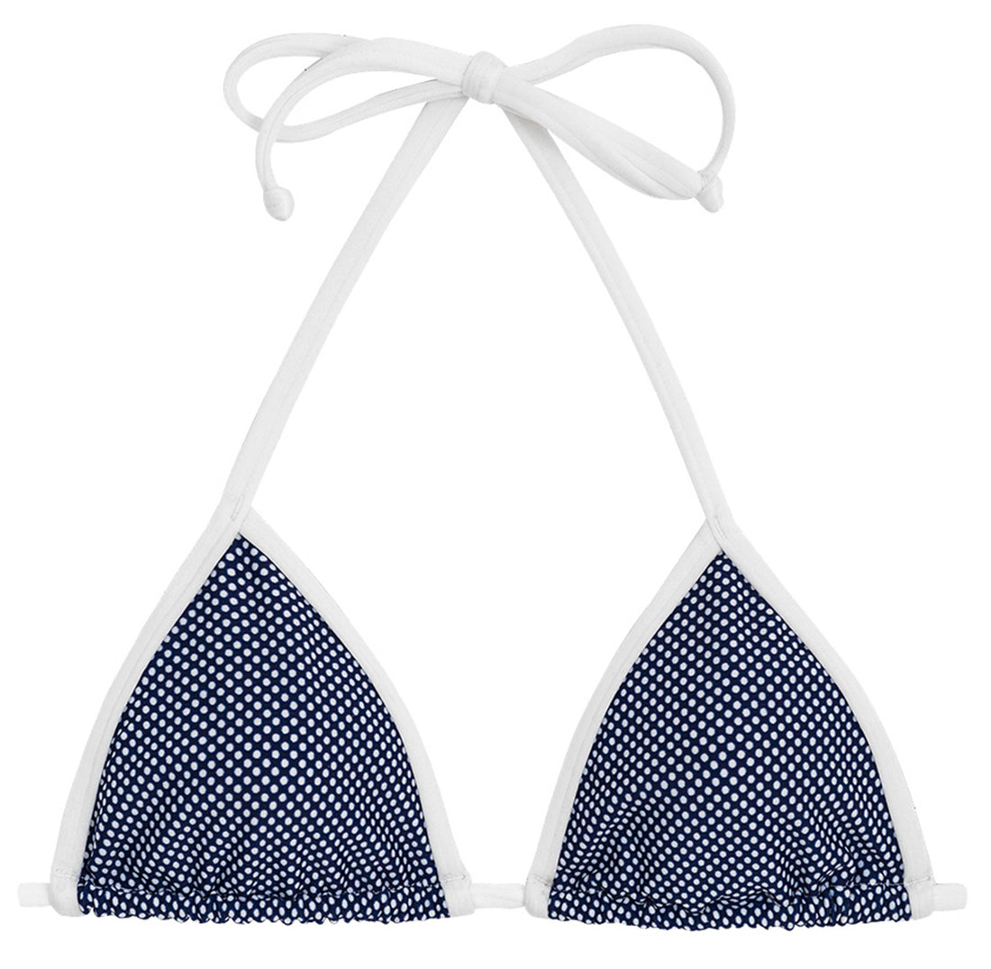 Product Front: Rio De Sol Bikini Tops Top Tri Micro Poa White