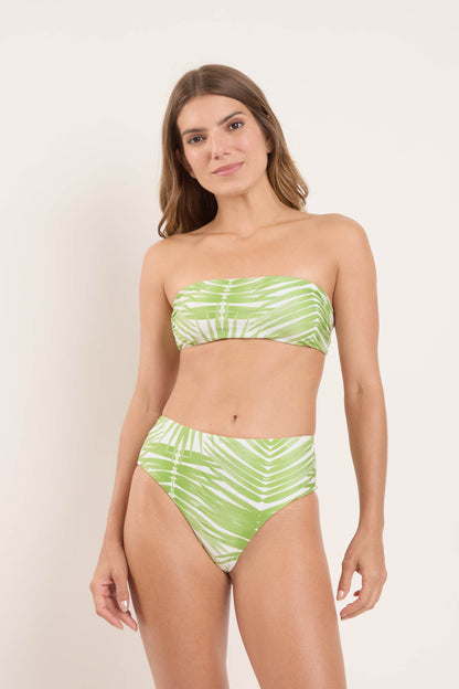 Model Front: Rio De Sol Bikini Tops Top Palms Bandeau-Reto