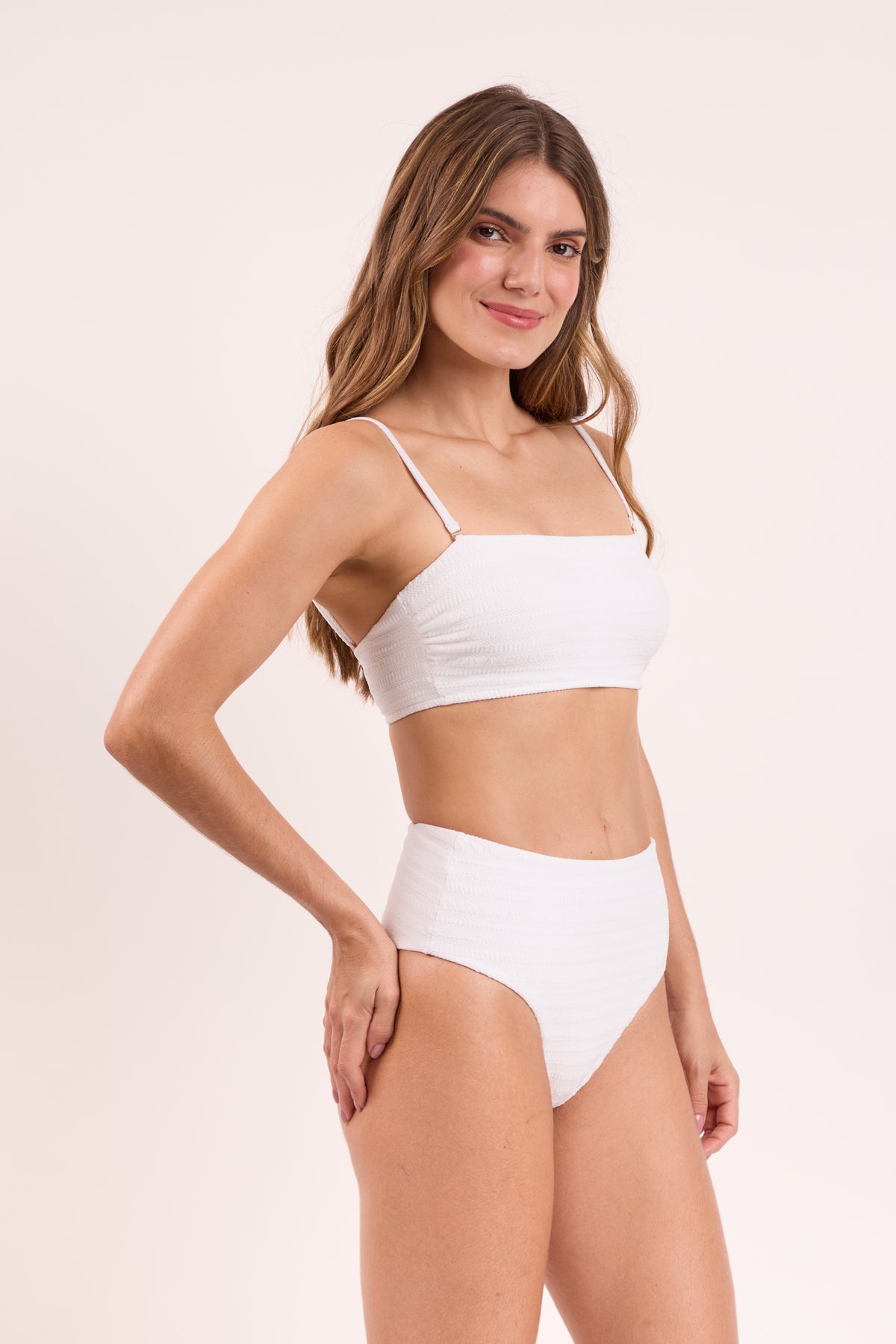 Image 04: Rio De Sol Bikini Tops Top Memphis-White Bandeau-Reto