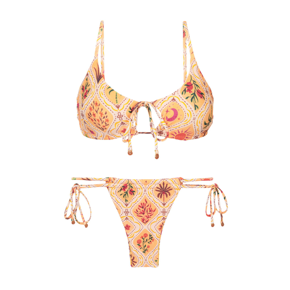 Product Front: Rio De Sol Two Piece Swimwear Set Mosaico Tank-Tie Pipa