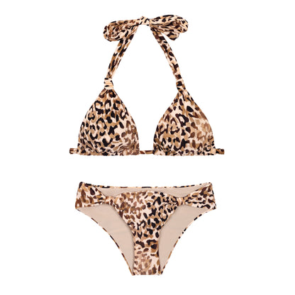Product Front: Rio De Sol Two Piece Swimwear Set Leopard Mel