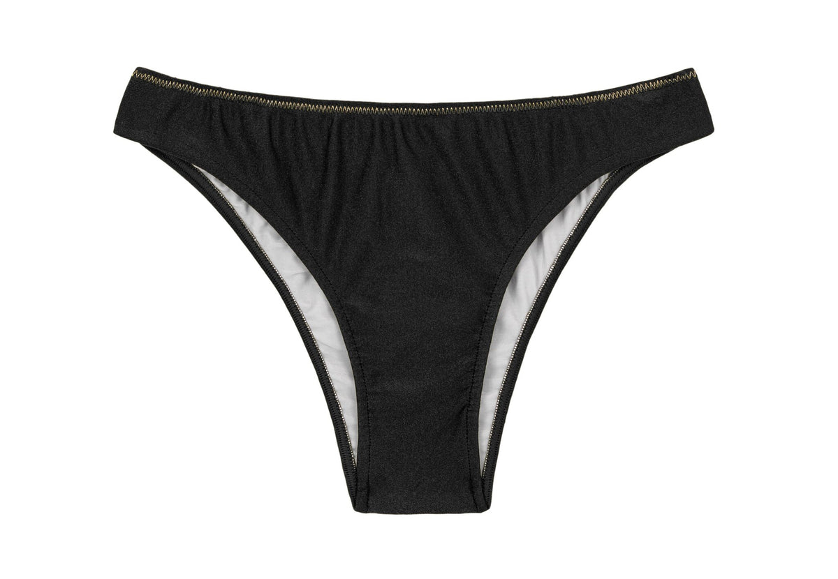 Product Front: Rio De Sol Bikini Bottoms Bottom Shimmer-Black Essential