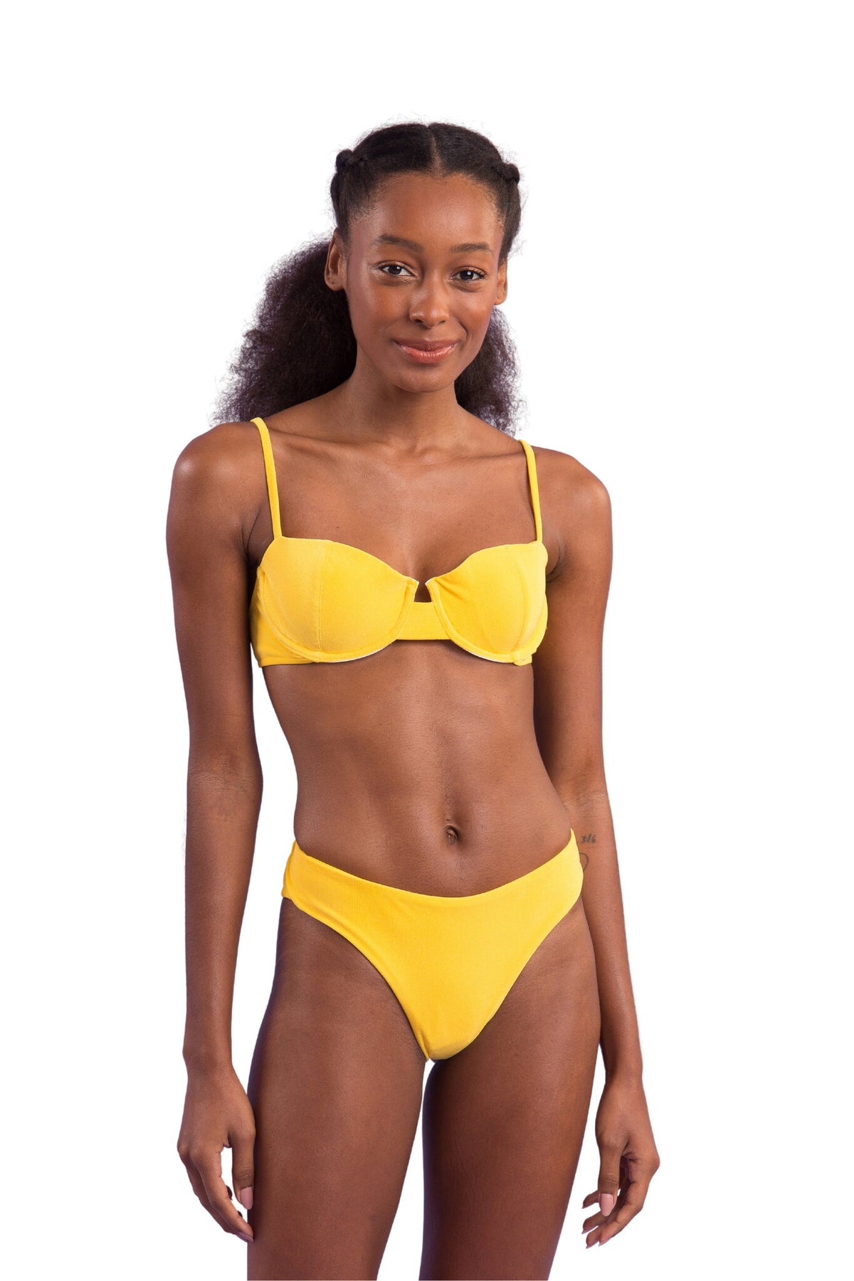 Image 04: Rio De Sol Two Piece Swimwear Set Malibu-Yellow Balconet Ciao