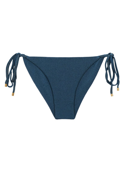 Product Front: Rio De Sol Bikini Bottoms Bottom Shimmer-Shark Cheeky-Tie-Gold