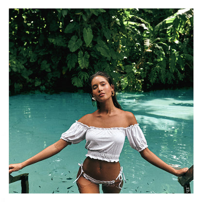 Image 07: Lua Morena Bikini Tops Top Ciganinha Laise Branco