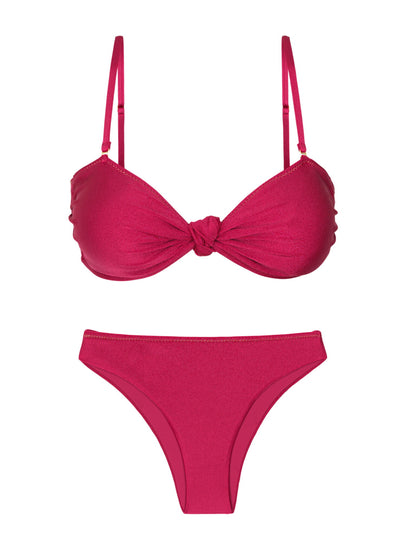 Product Front: Rio De Sol Two Piece Swimwear Set Shimmer-Desejo Bandeau-Joy Essential