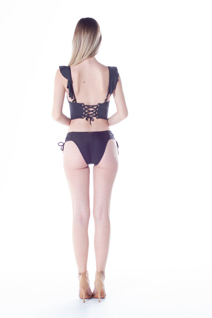 Image 05: La Playa Bikini Tops Top Babado Cropped Preto