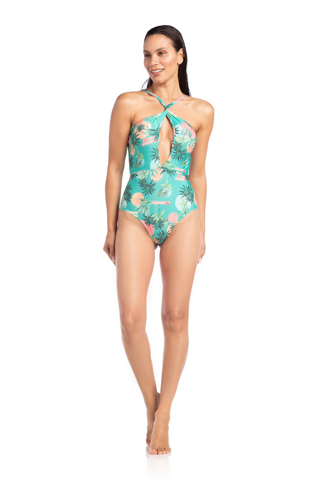 Model Front: La Playa One Piece Swimsuits Multi Solar