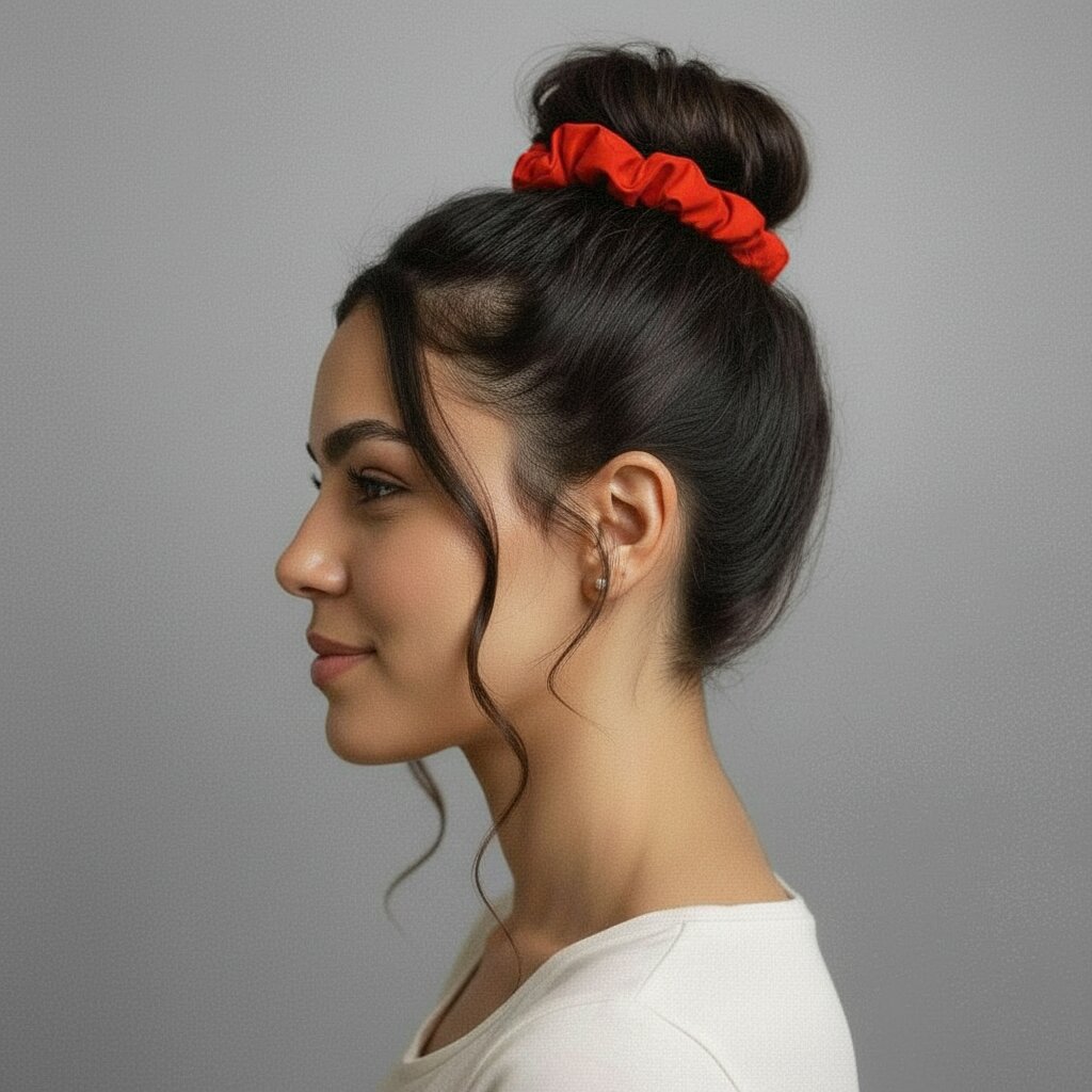 Image 03: Rio De Sol Hair Accessory Rouge Scrunchie