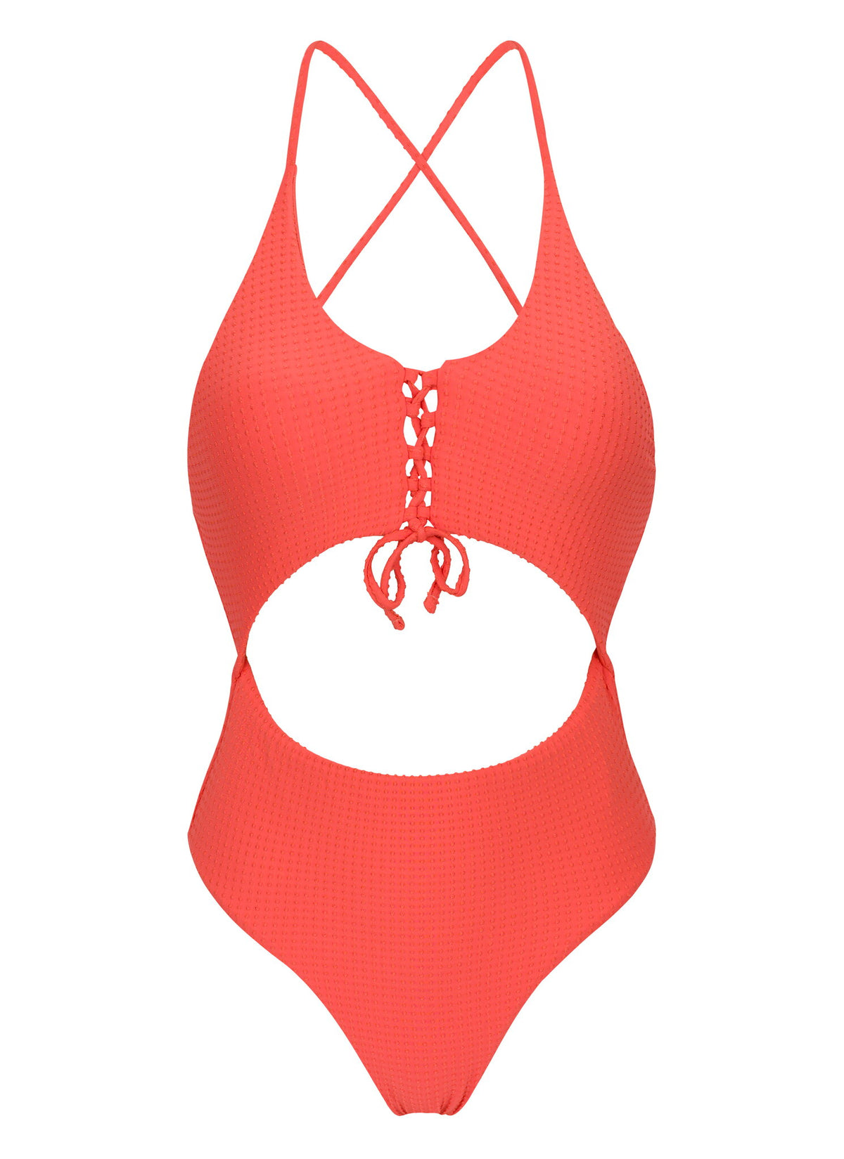 Product Front: Rio De Sol One Piece Swimsuits Dots-Tabata Ivy Strap