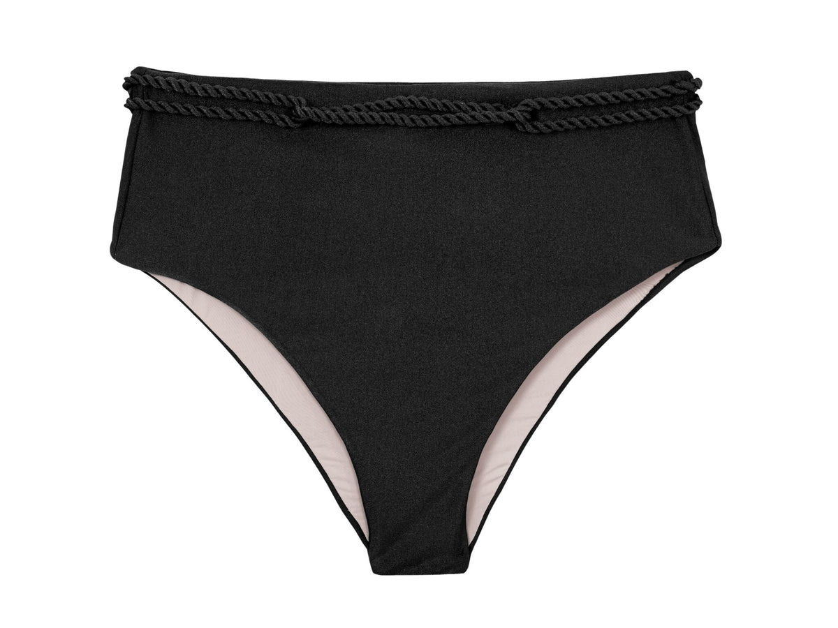Product Front: Rio De Sol Bikini Bottoms Bottom Shimmer-Black Hotpants