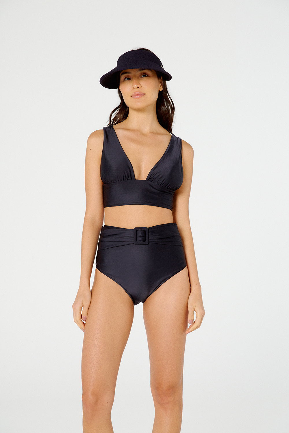 Model Front: Blueman Bikini Tops Top Hot Essencial Preto
