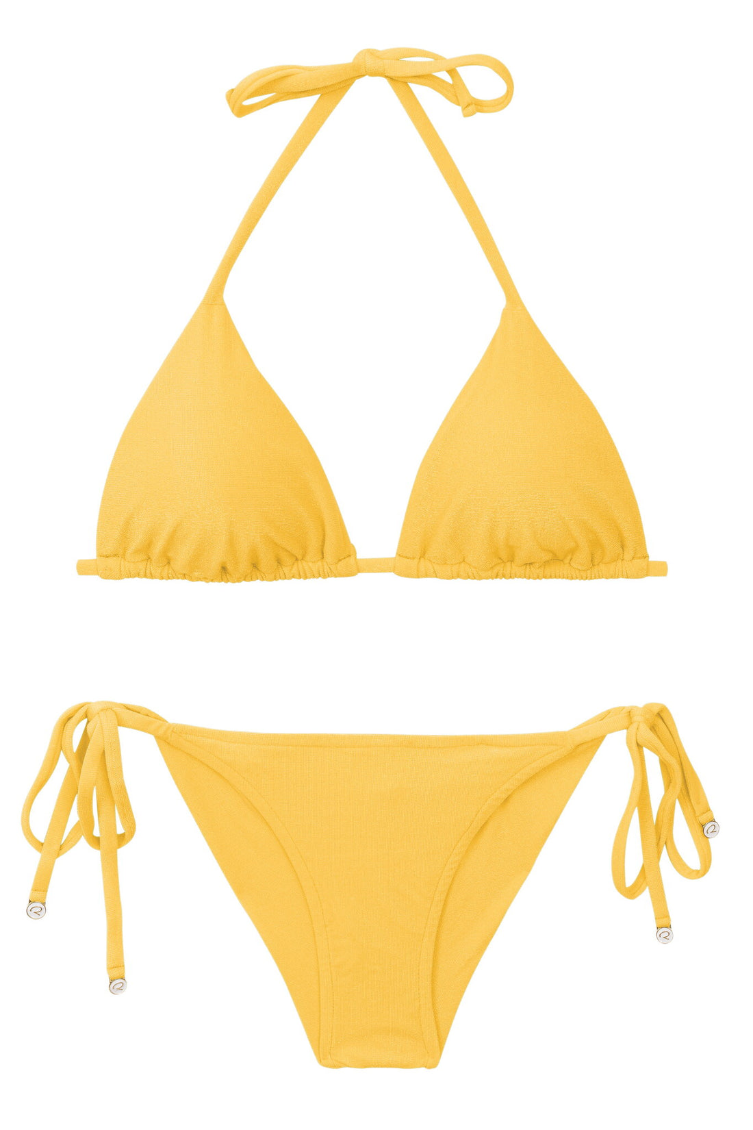 Product Front: Rio De Sol Two Piece Swimwear Set Malibu-Yellow Tri-Inv Cheeky-Tie