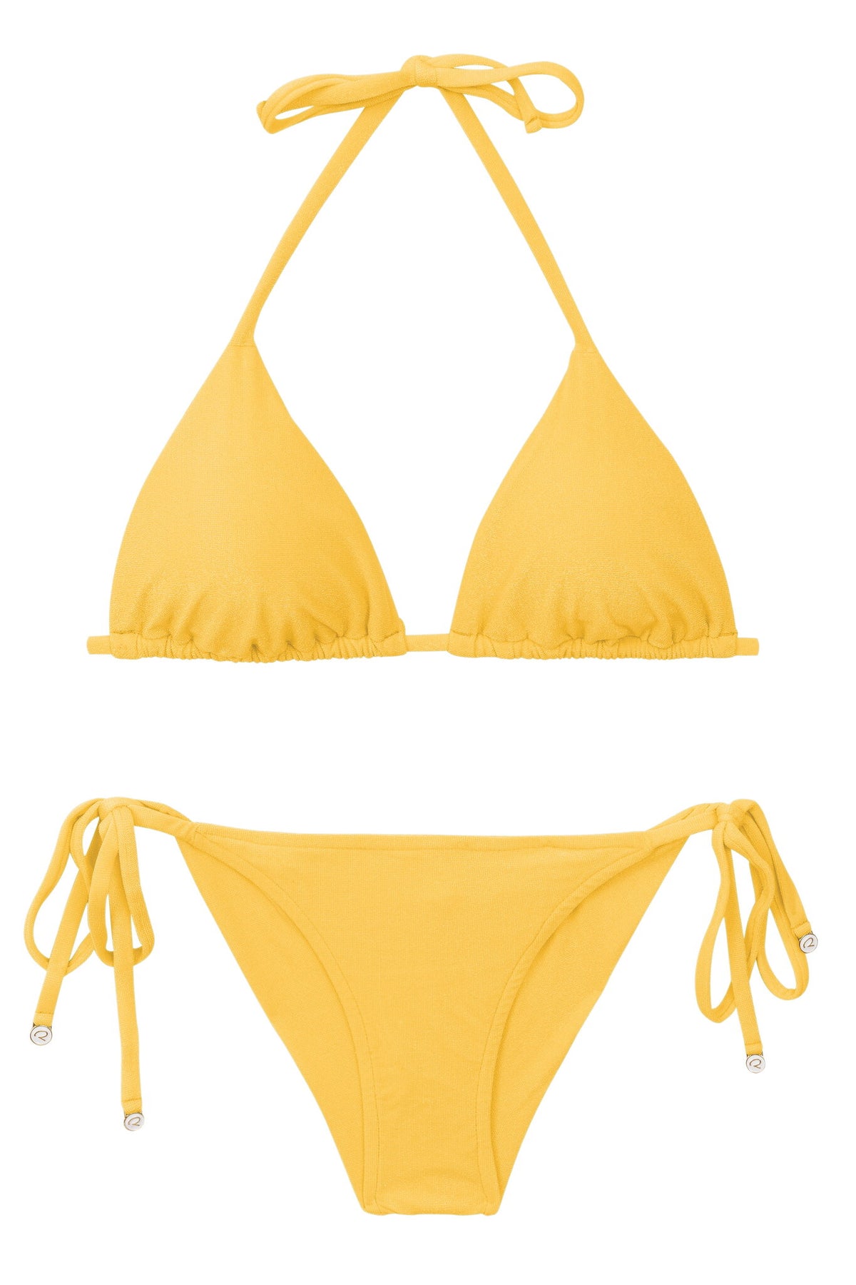 Product Front: Rio De Sol Two Piece Swimwear Set Malibu-Yellow Tri-Inv Cheeky-Tie