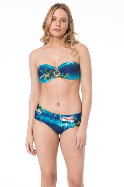 Model Front: Lua Morena Bikini Bottoms Bottom Bandeau Drapeada Media Calmaria