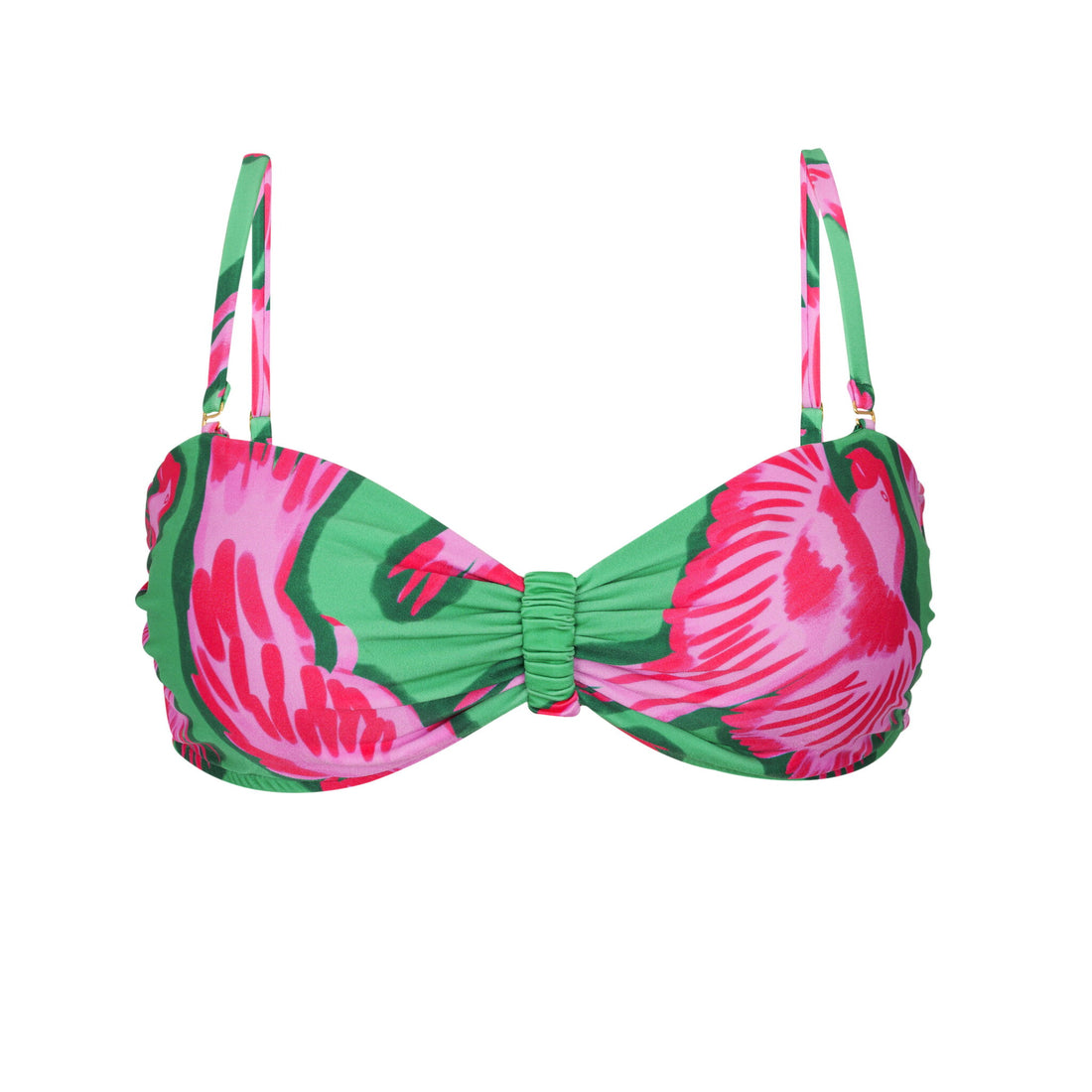 Product Front: Rio De Sol Bikini Tops Top Parrots Bandeau-Crispy