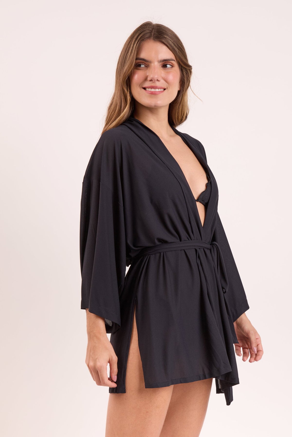 Image 03: Rio De Sol Kaftans And Kimonos Black Kimono