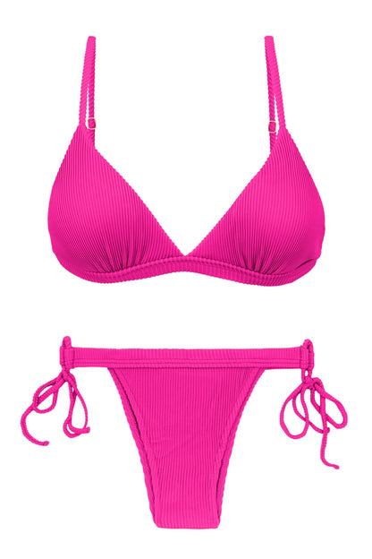 Product Front: Rio De Sol Two Piece Swimwear Set Cotele-Amaranto Tri-Fixo Rio