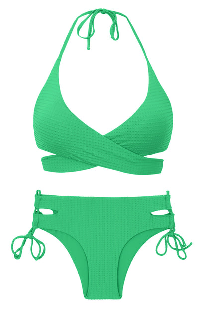 Product Front: Rio De Sol Two Piece Swimwear Set Dots-Tambourine Kate Madrid