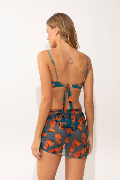 Model Back: Rio De Sol Skirts Luma Mini Skirt Ruched