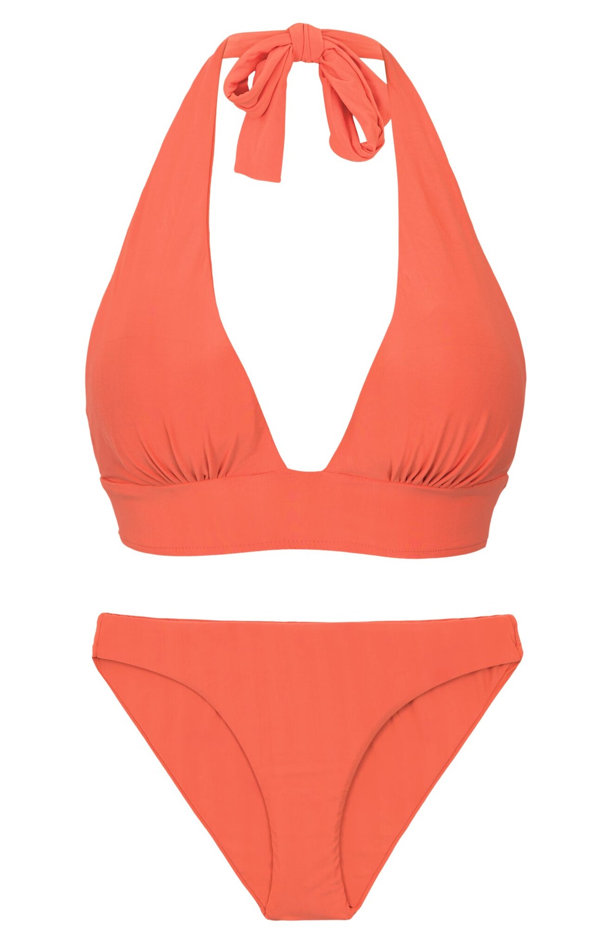 Product Front: Rio De Sol Two Piece Swimwear Set Light-Peach Halter-Cos Essential-Comfy