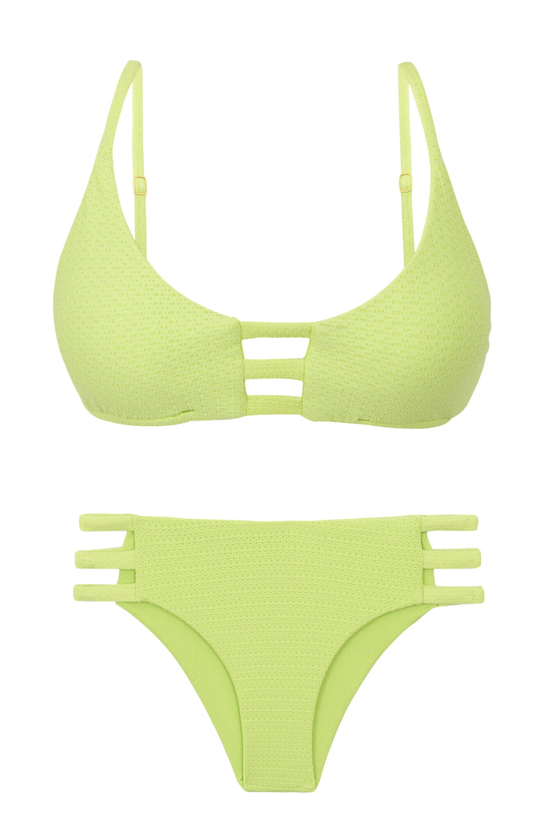 Product Front: Rio De Sol Two Piece Swimwear Set Bora-Citrus Bra-Trio Madrid-Trio