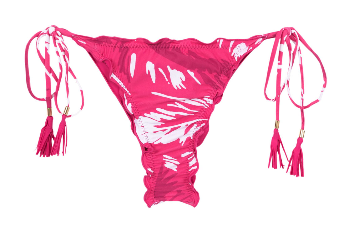 Product Front: Rio De Sol Bikini Bottoms Bottom Pink-Palms Frufru-Fio