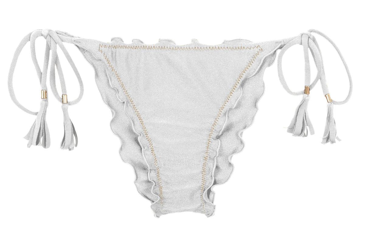 Product Front: Rio De Sol Bikini Bottoms Bottom Shimmer-White Frufru