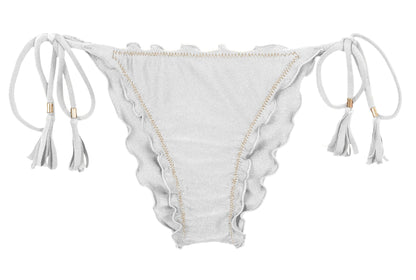 Product Front: Rio De Sol Bikini Bottoms Bottom Shimmer-White Frufru